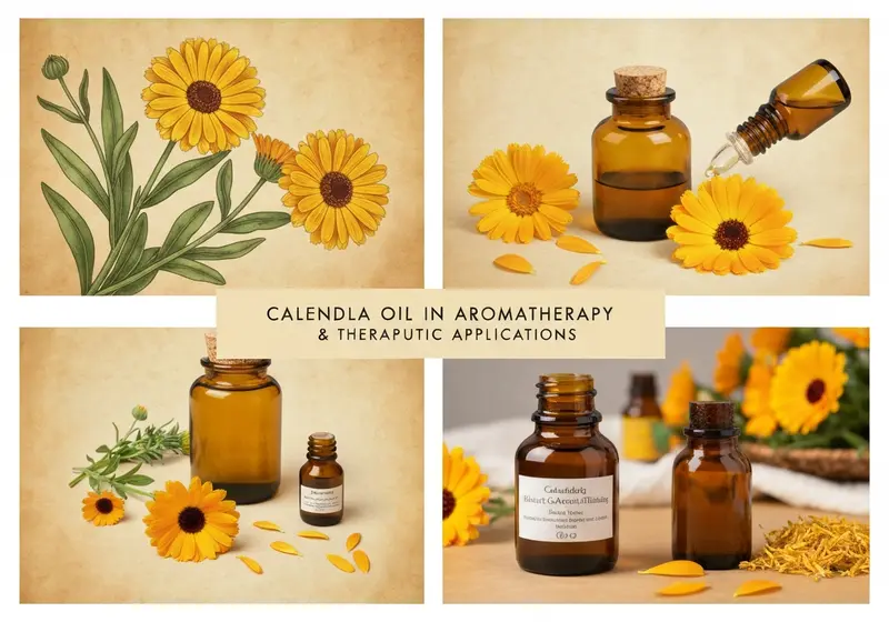 calendula oil in aromatherapy blending diffusing